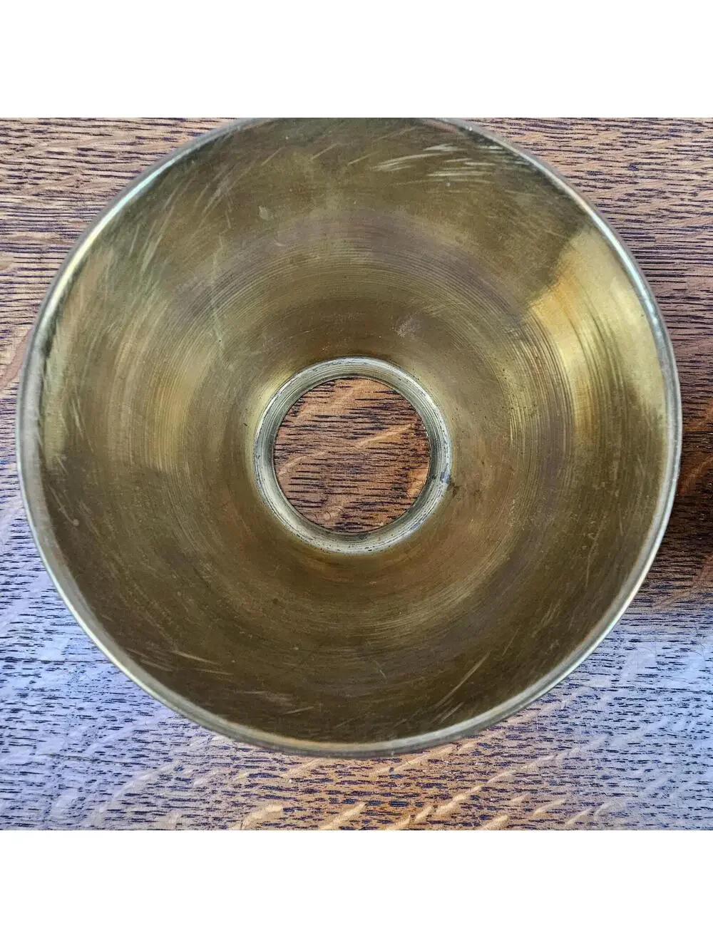 Vintage Spun Brass Cone Lamp Shades, Mid-Century Modern Light Replacement Parts